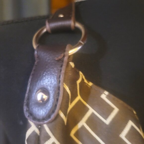 Tommy Hilfiger Hobo Shoulder Bag - Brown/Cream - Picture 8 of 12